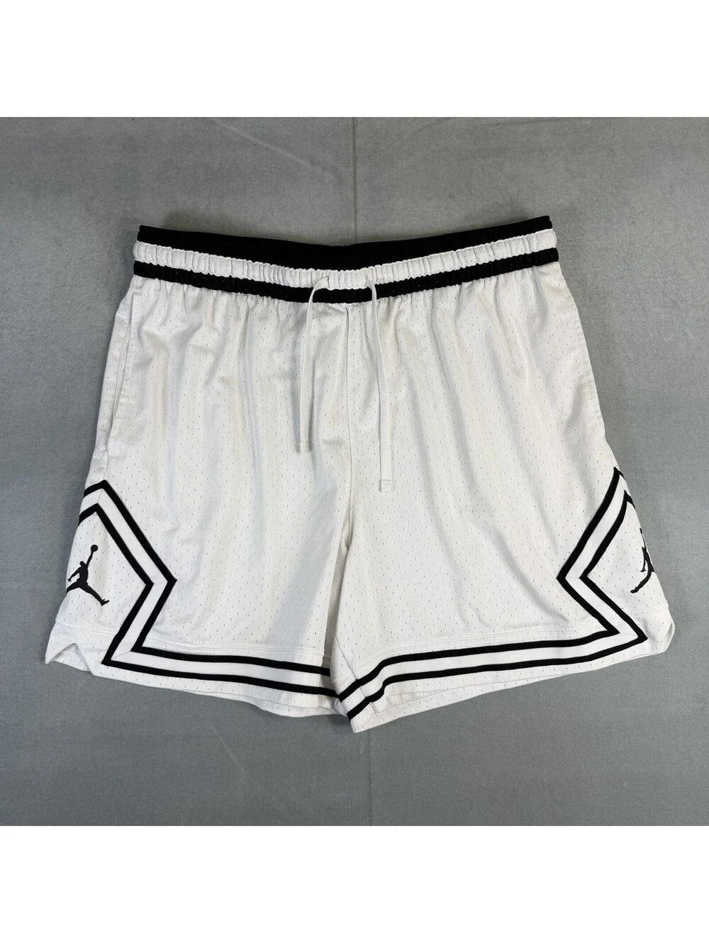 Air Jordan Mesh Diamond Shorts Mens XXL White Dri Fit Basketball Sport HF9910